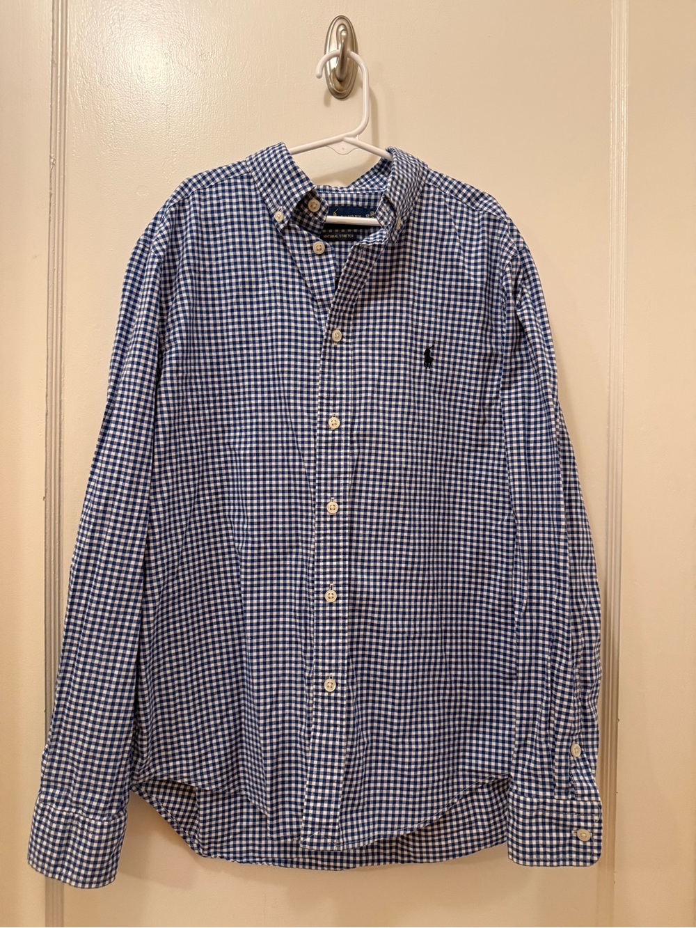 Polo by Ralph Lauren Navy and White Gingham Button-Down Shirt